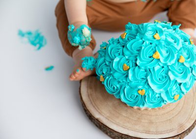 Cake-smash basic setting: turquoise + goud