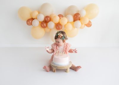 Balloon garland: peach - sand - copper