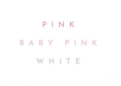pink - baby pink - white