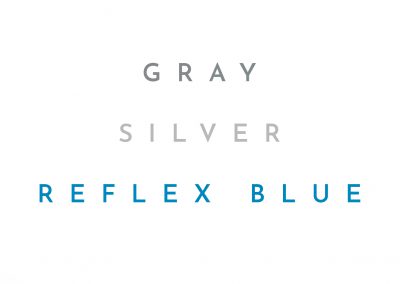 gray - silver - reflex blue