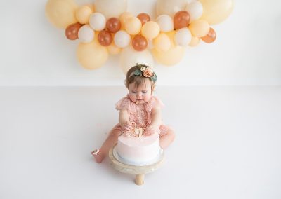 Balloon garland: peach - sand - copper