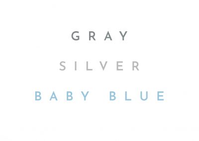 gray - silver - baby blue