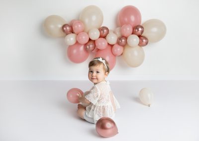 Balloon garland: rosewood - sand - rosé gold