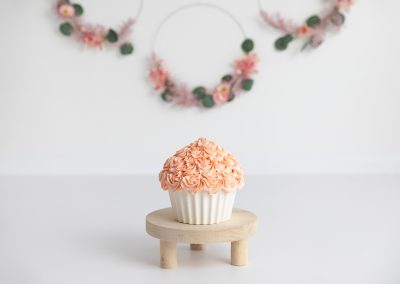 Flower hoops: pinky peach