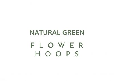Flower hoops: natural green
