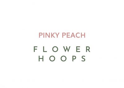Flower hoops: pinky peach